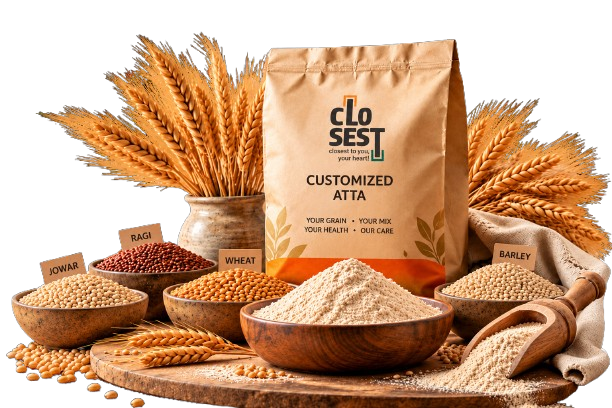 Customized atta with wheat and assorted grains